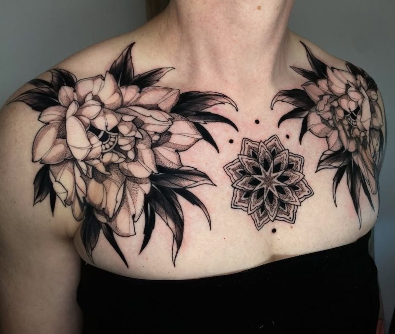 Floral Dotwork Chest