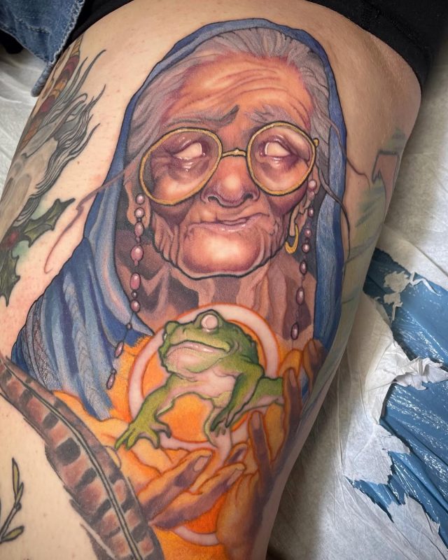 Elderly Woman Frog