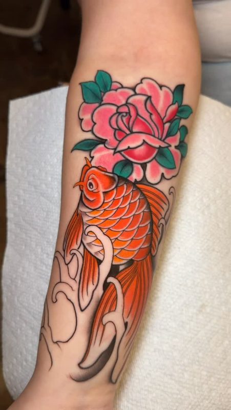 Koi and Rose