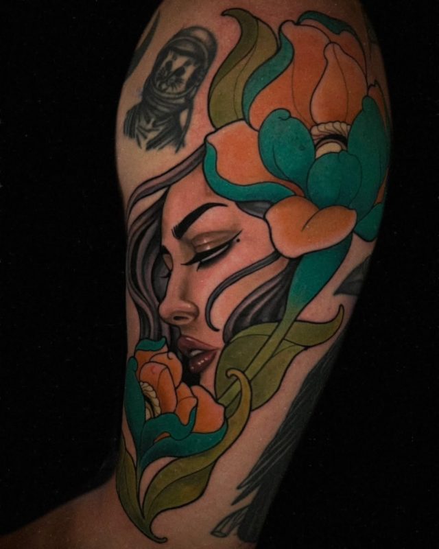Floral Woman Portrait