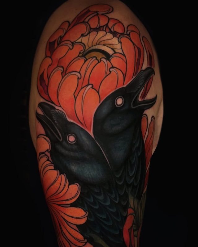 Crow and Flower