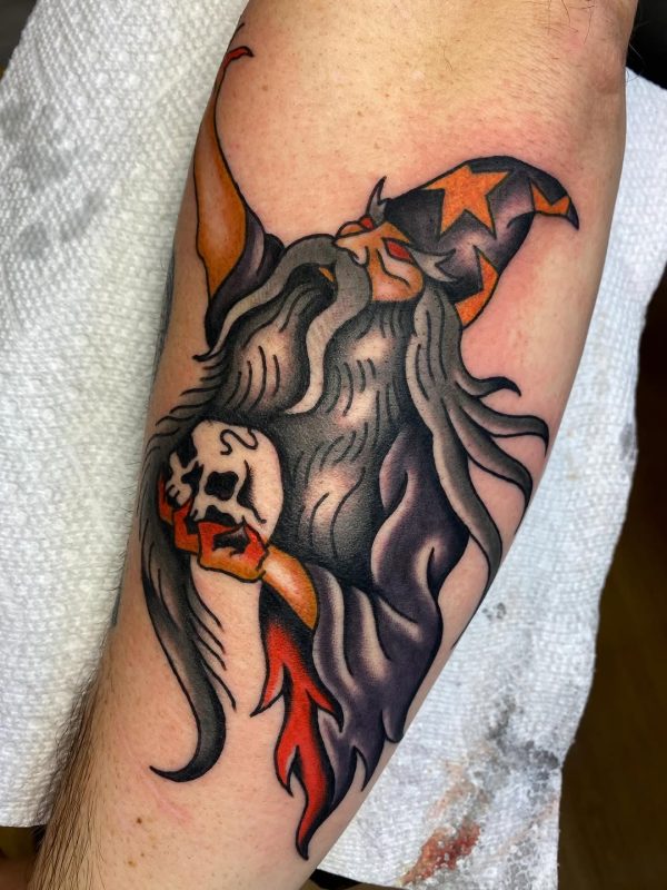 Wizard with Skull