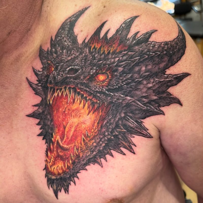 Fiery Dragon Head