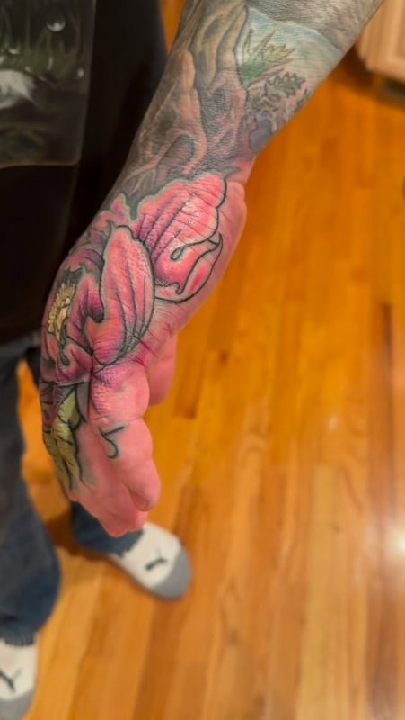 Floral Hand Tattoo