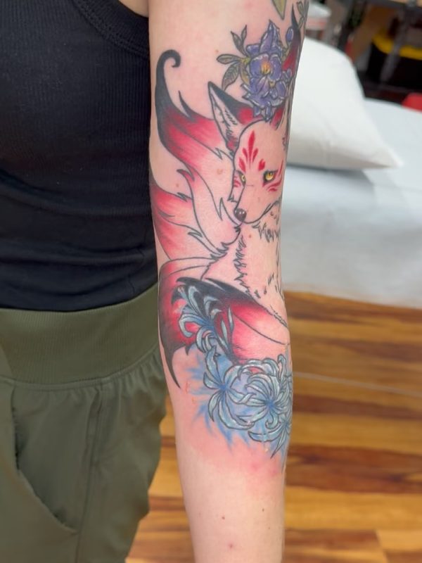 Fox and Flowers