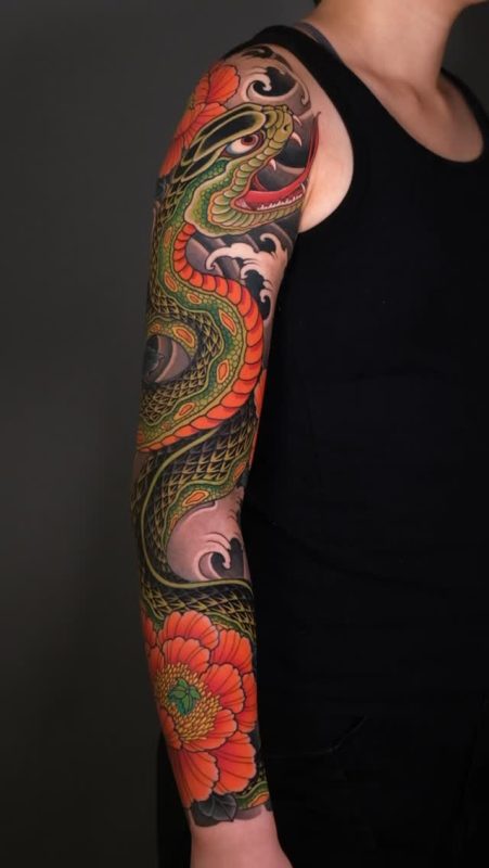 Japanese Snake Sleeve