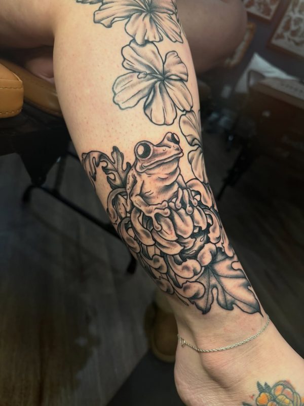Frog and Flowers
