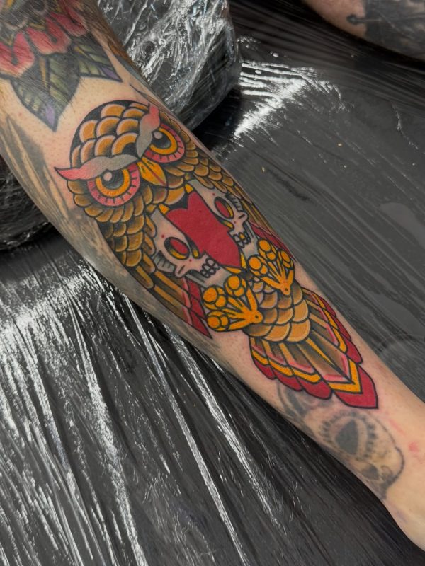 Owl with Skulls
