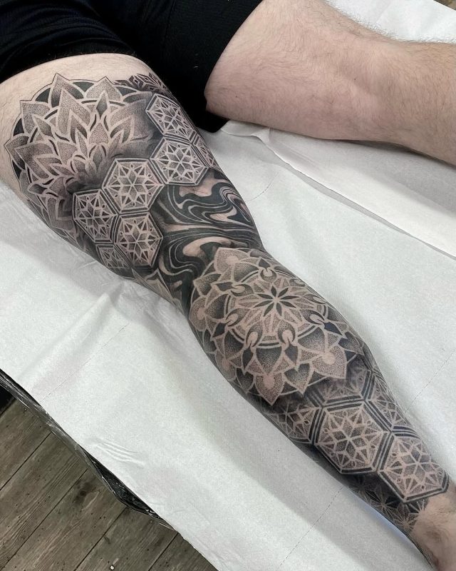 Geometric Dotwork Sleeve