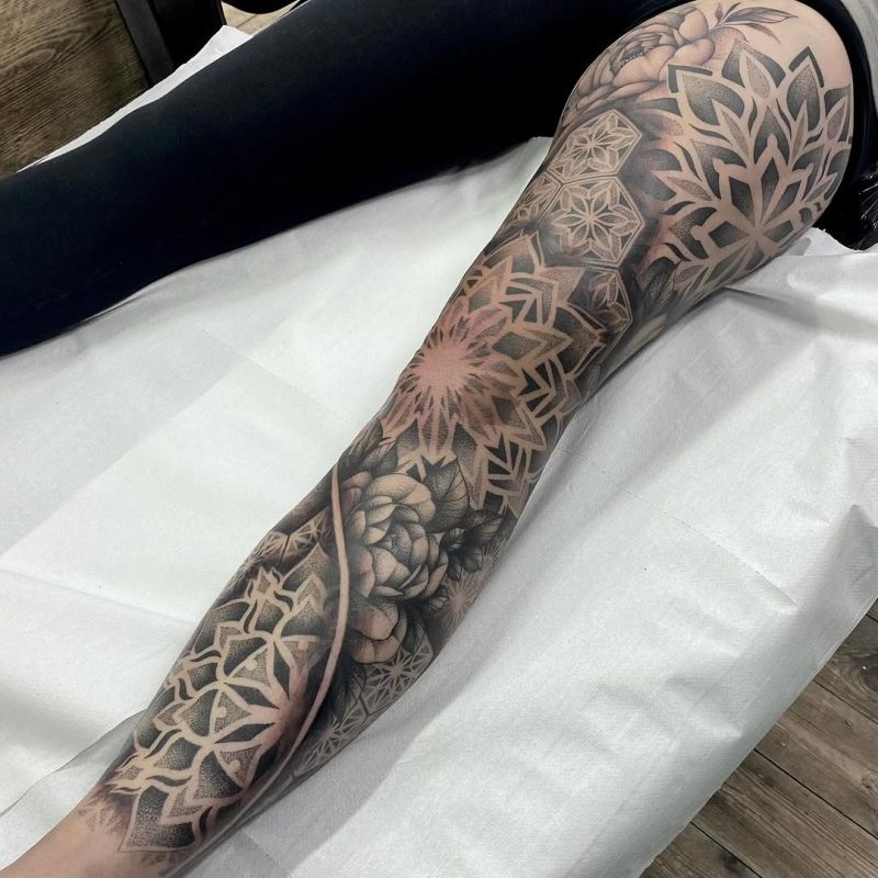 Geometric Dotwork Sleeve
