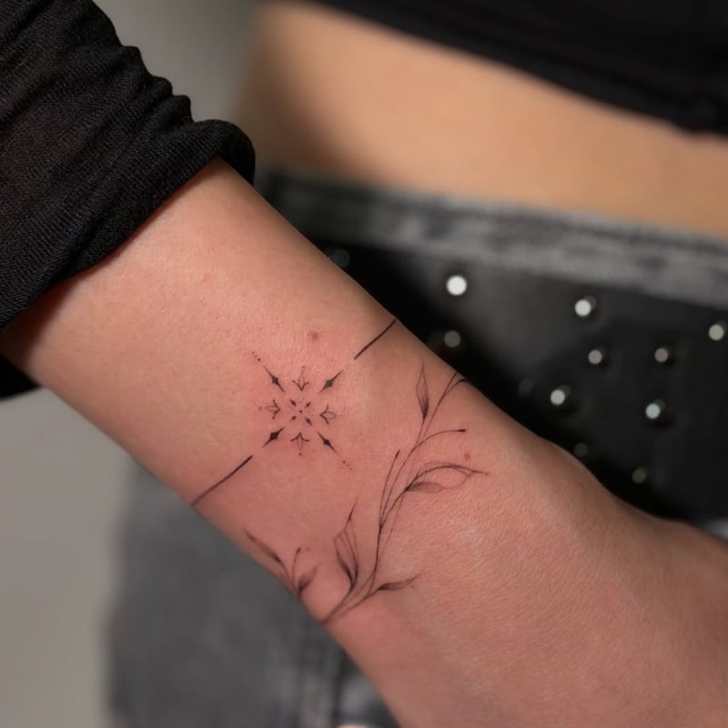 Delicate floral wrist