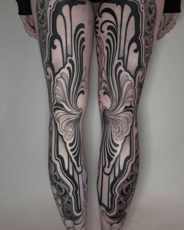 Abstract Blackwork Legs