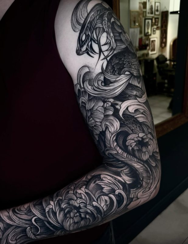Koi Floral Sleeve