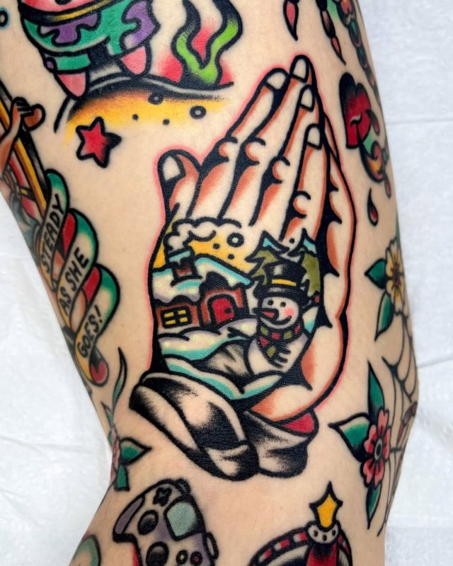 Praying Hand Snowman