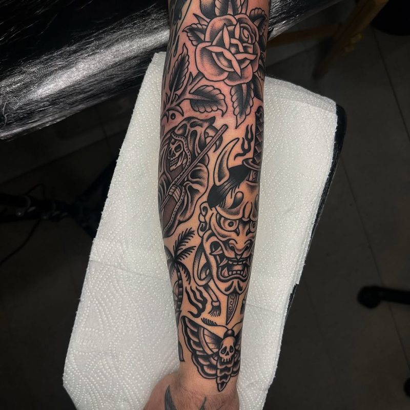 Traditional Blackwork Sleeve