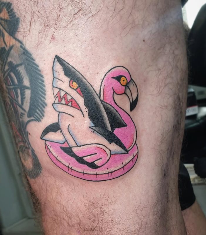 Shark Flamingo Float