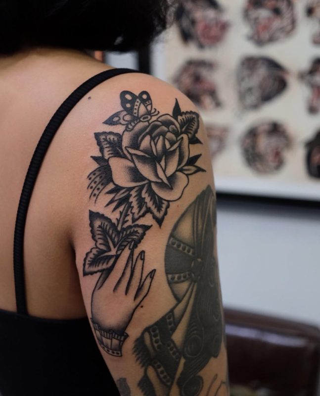 Rose and Hand