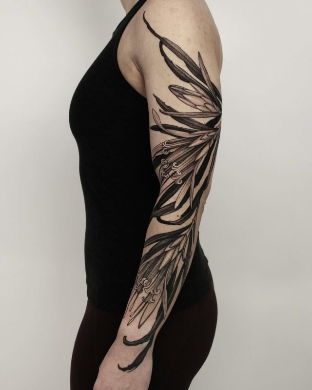 Floral Blackwork Sleeve