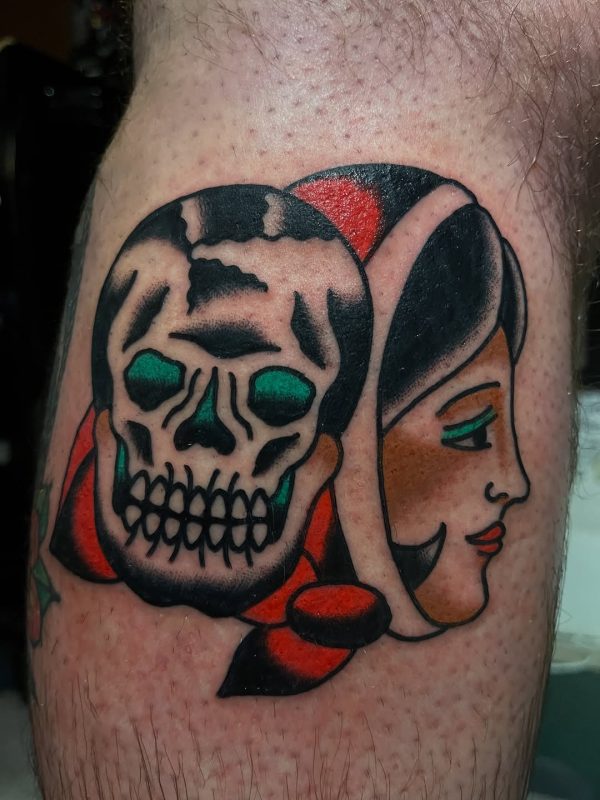 Skull and Woman