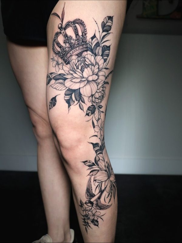 Crown Floral Leg