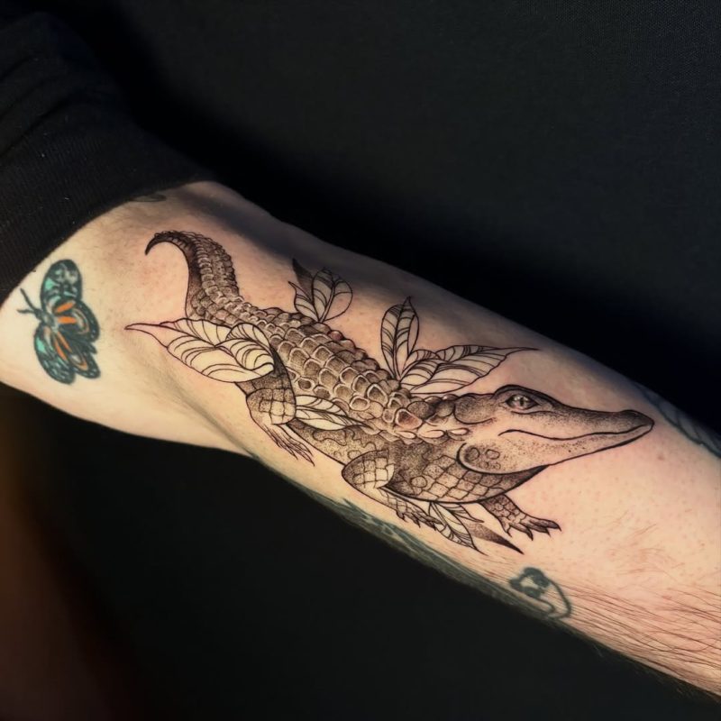 Dotwork Crocodile