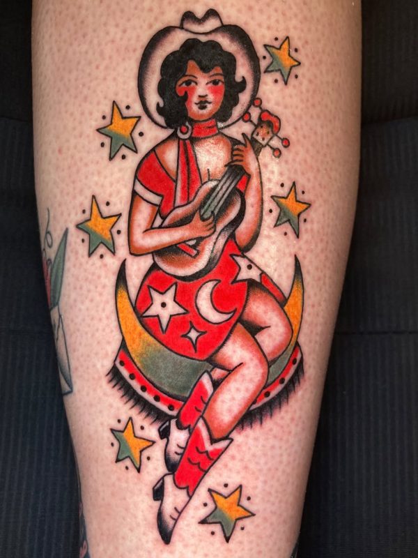 Cowgirl with Guitar