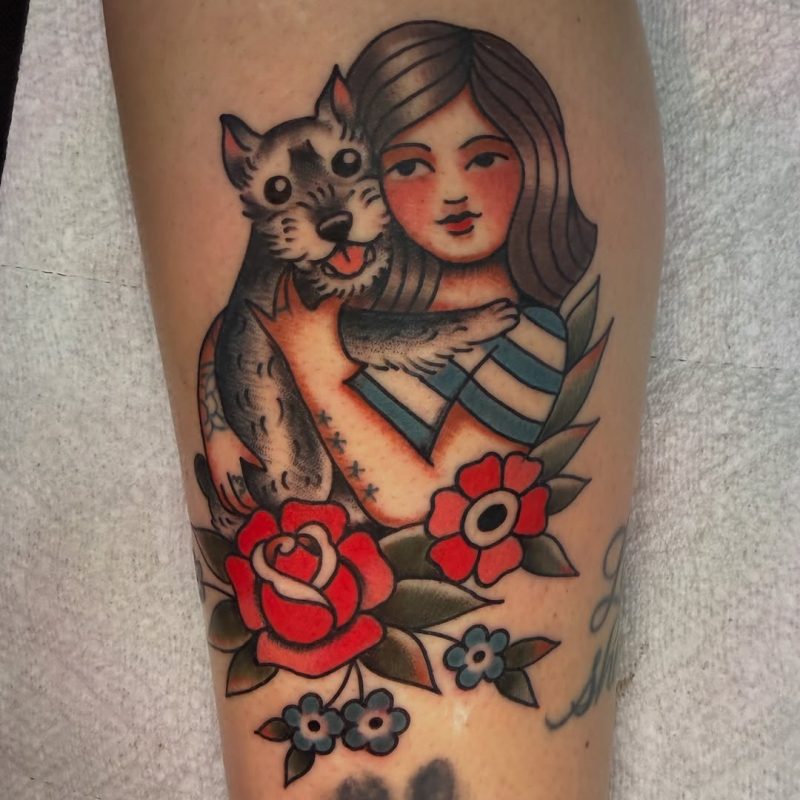 Girl with Dog