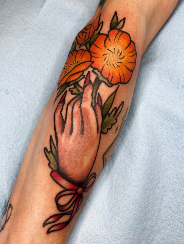 Hand with Flowers