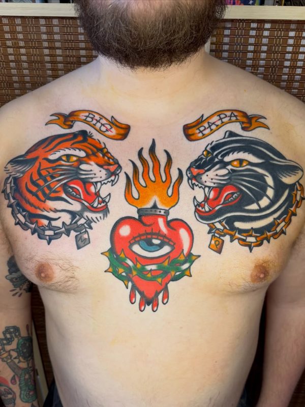 Flaming Heart Tigers