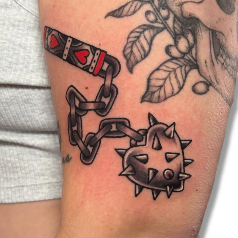 Spiked Heart Chain