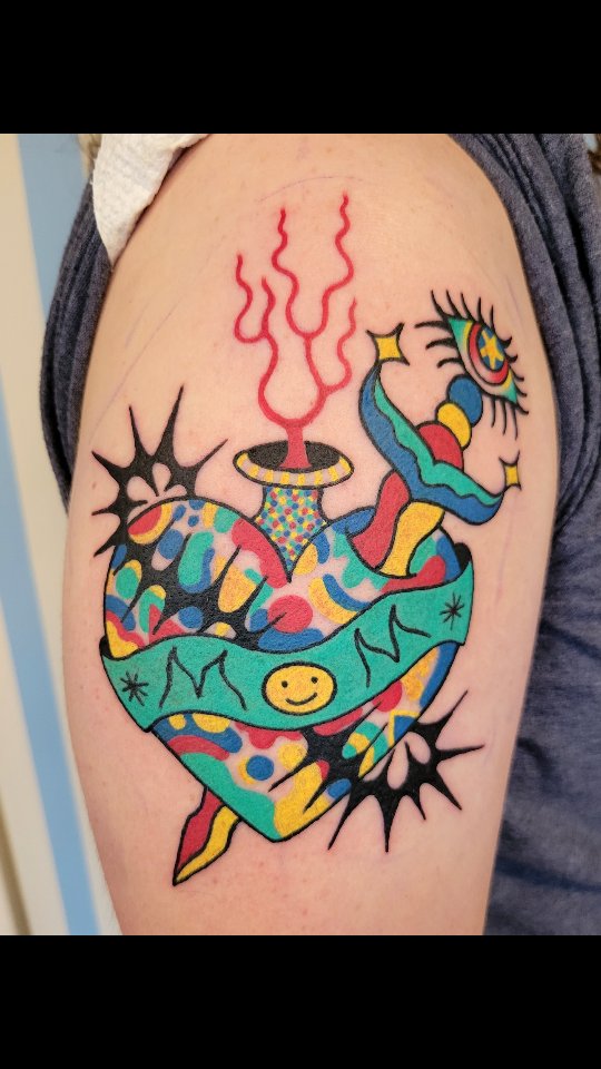 Colorful Sacred Heart