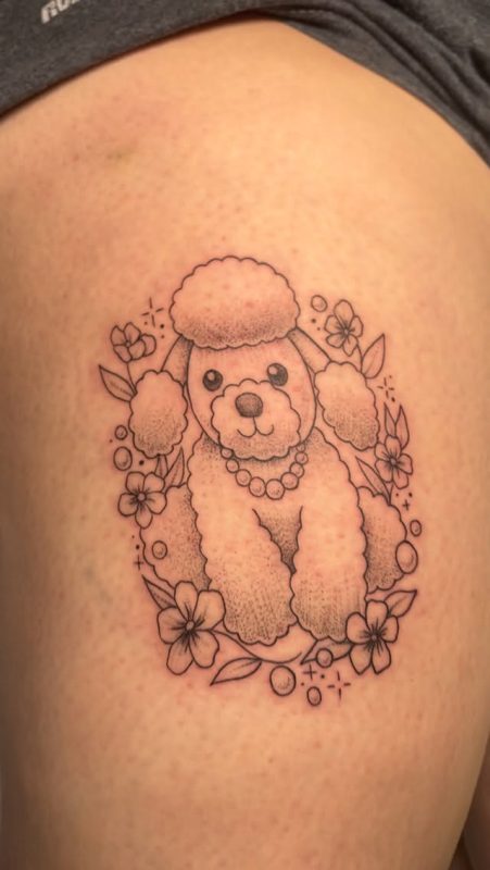 Poodle Line Art