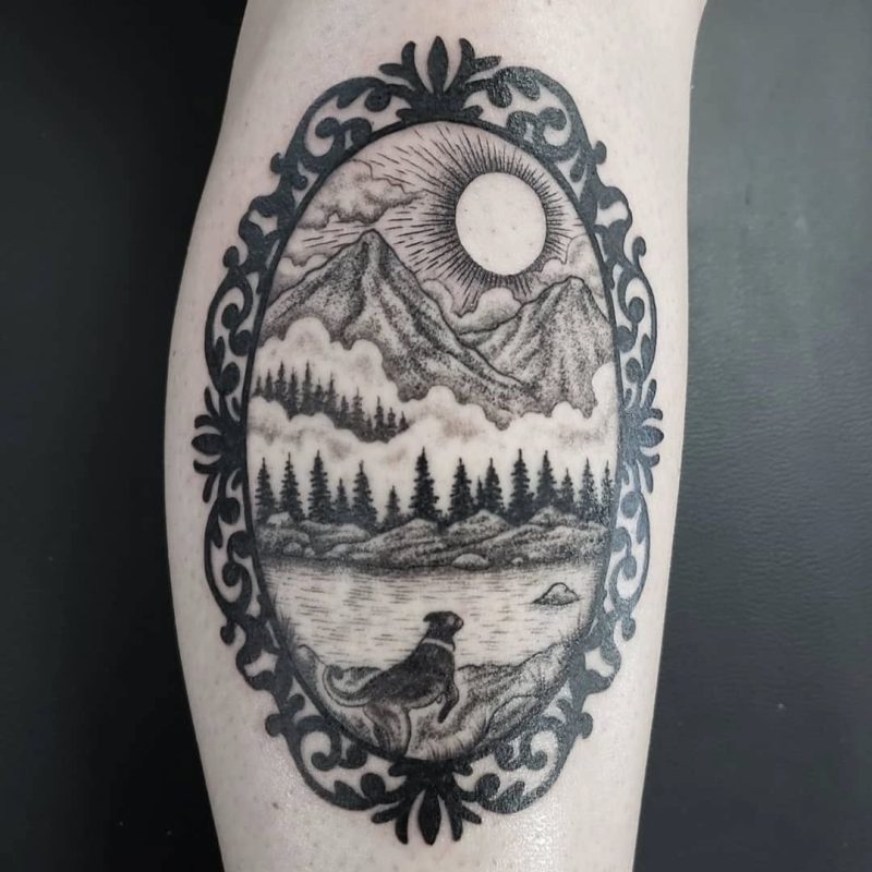 Framed Mountain Scene