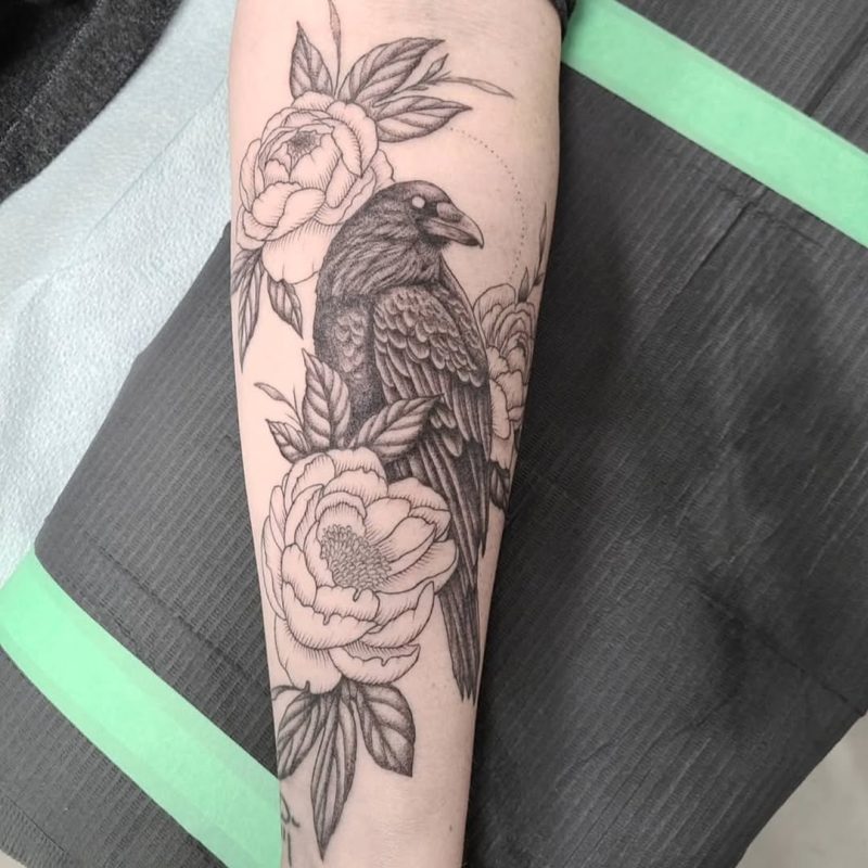 Raven and Roses