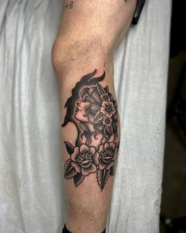 Floral Woman Profile