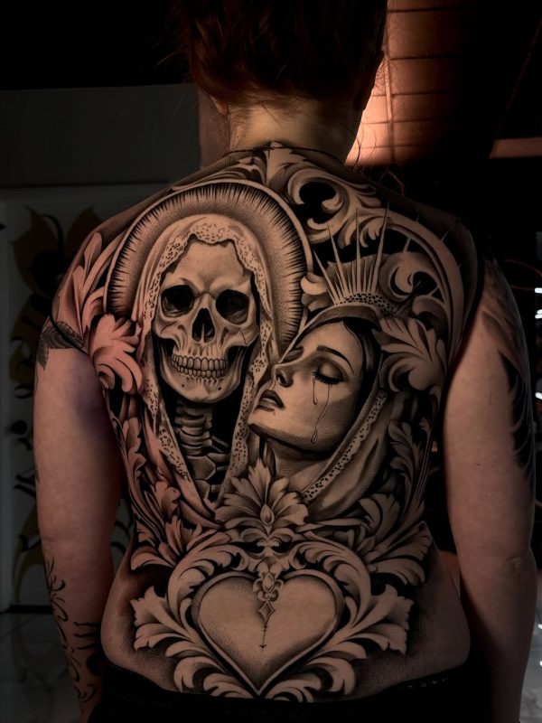 Skull and Woman