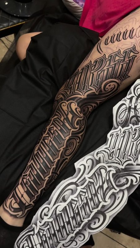 Ornate Script Sleeve