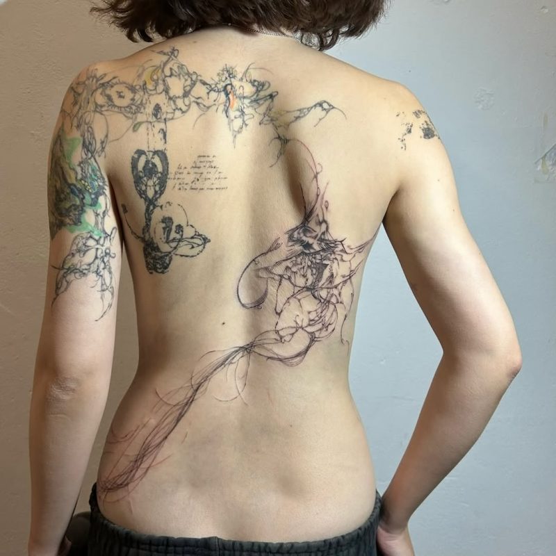 Abstract back lines