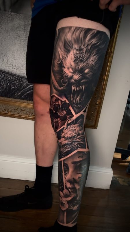Demonic Faces Sleeve