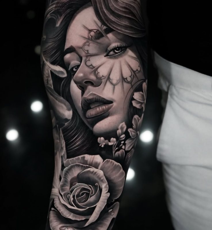 Realistic Woman Rose