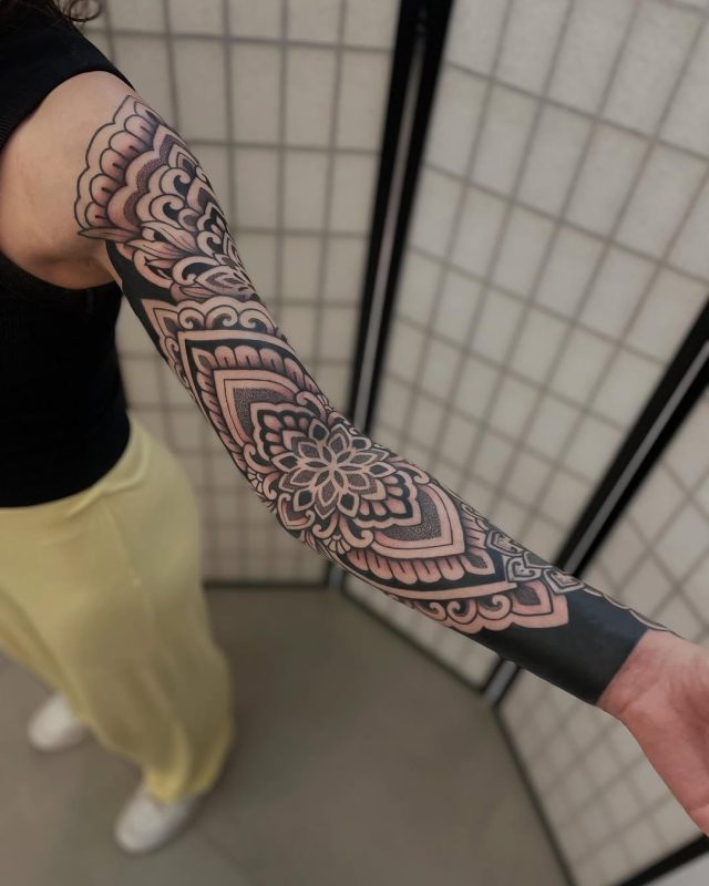 Dotwork Mandala Sleeve