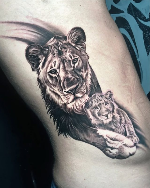 Lioness and Cub