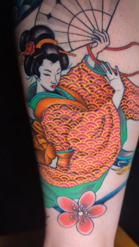 Geisha with Umbrella