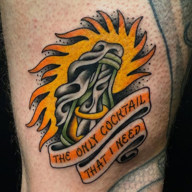 Flaming Bottle