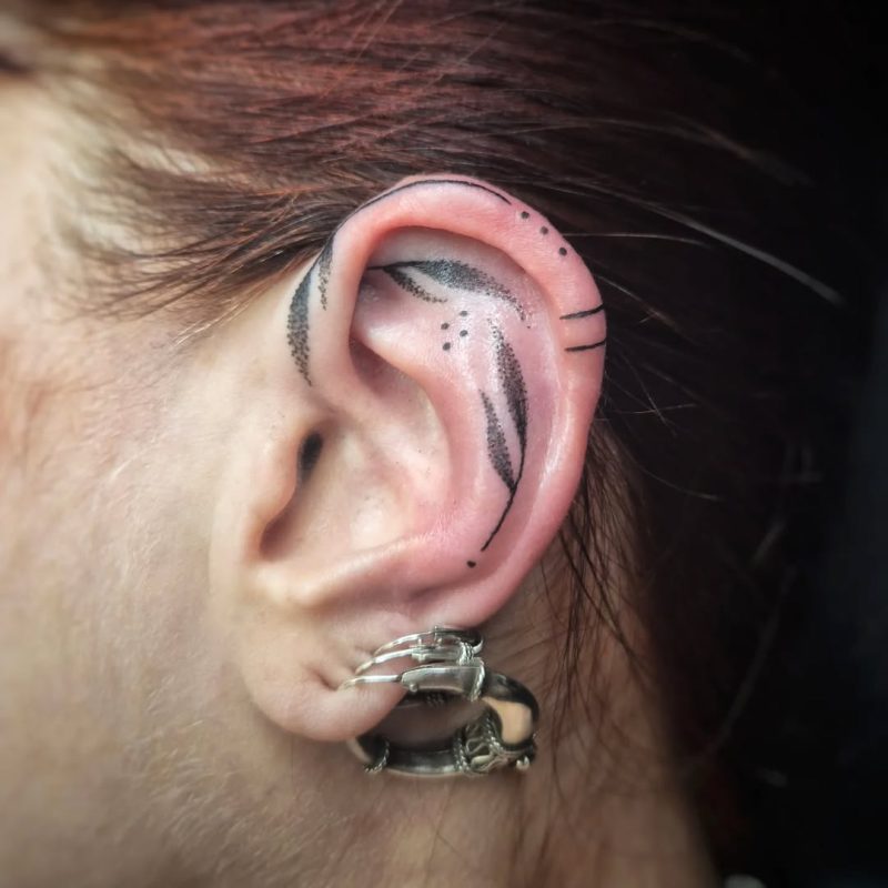 Minimal Dotwork Ear
