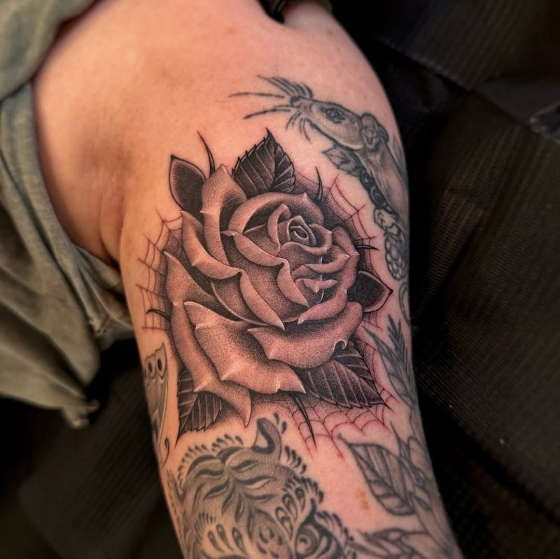 Black Gray Rose