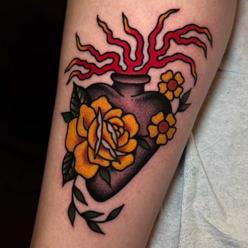 Flaming Heart Rose