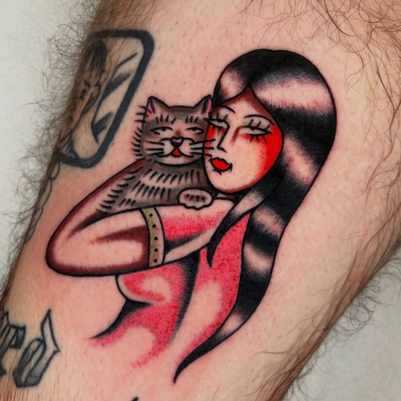 Woman with Cat