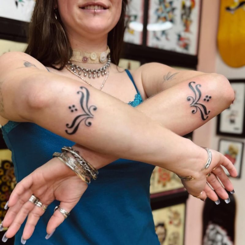 Blackwork Elbow Motifs