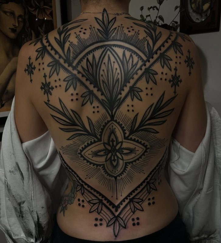 Blackwork Floral